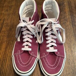 VANS SK8-Hi Maroon Lace-Up Shoes Sz M-5 W-6.5